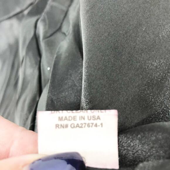 EVA FRANCO Anthro Mandy Mini Dress 4 Black Vulture Fringe Mesh V Neck NWT - Picture 10 of 10